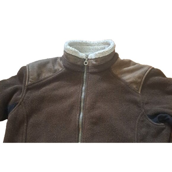 Mens Kuhl Alpenwurx Jacket Fleece Gorpcore Faux Suede Brown Rugged Large - Picture 2 of 10